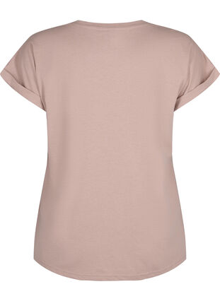 Kurzärmeliges T-Shirt aus einer Baumwollmischung, Desert Khaki, Packshot image number 1