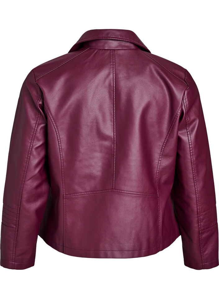 Bikerjacke aus Kunstleder, Rot, Packshot image number 1