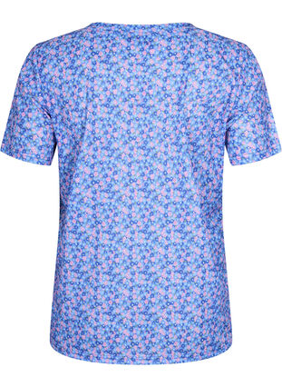 FLASH - Bedrucktes T-Shirt mit V-Ausschnitt, Blue Rose Ditsy, Packshot image number 1