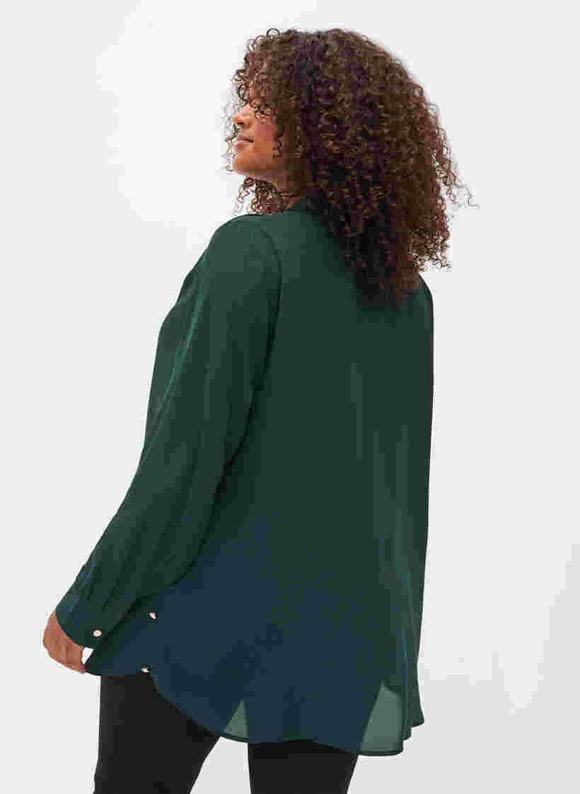 Langarmhemd mit Rüschenkragen, Scarab, Model image number 1