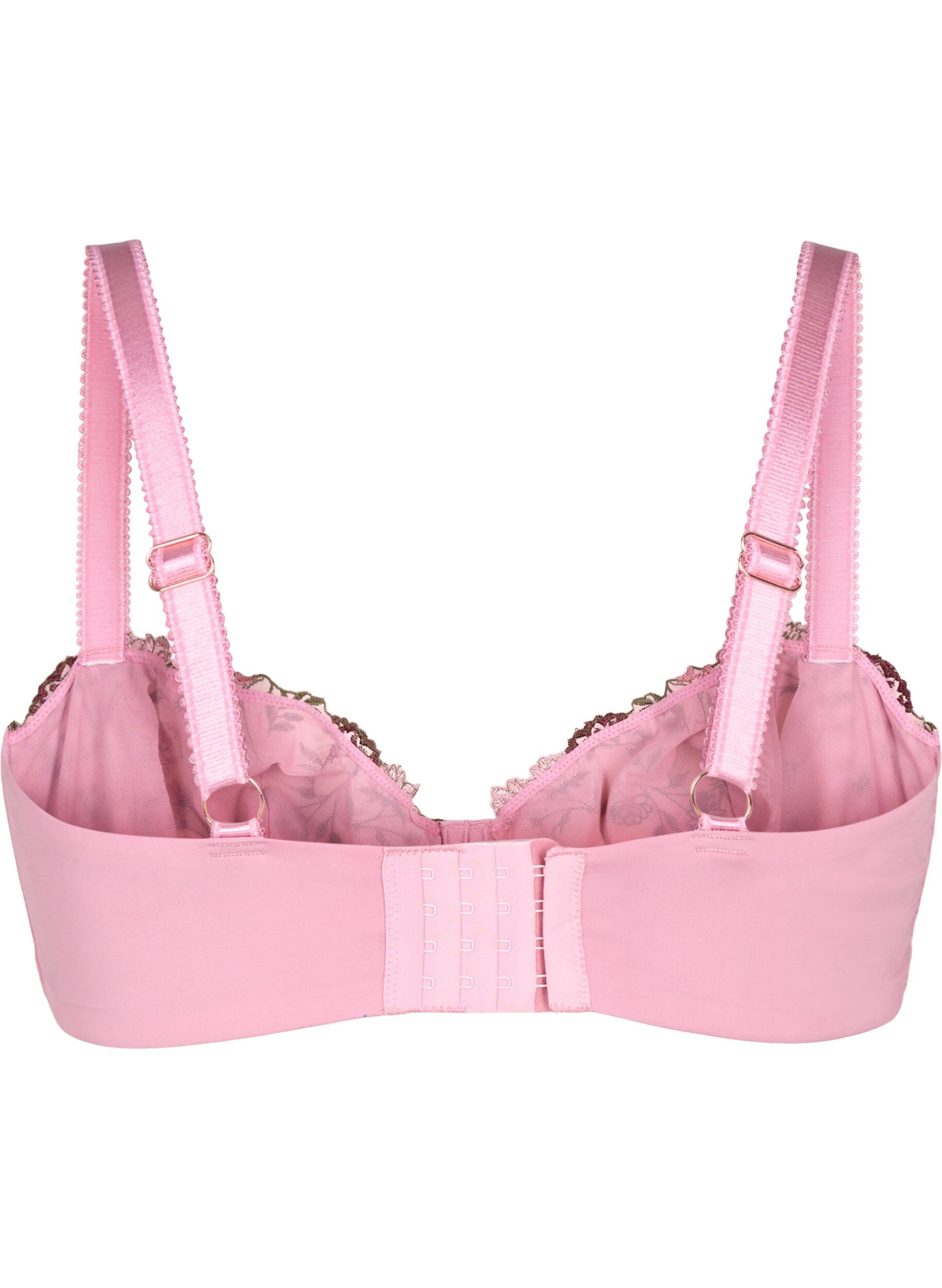 ZizziBalconette-BH mit gestickten Bl&uuml;ten, Rot, Packshot image number 1