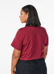 Basic-T-Shirt aus Baumwolle mit Rundhalsausschnitt, Dunkles Bordeaux, Model image number 2