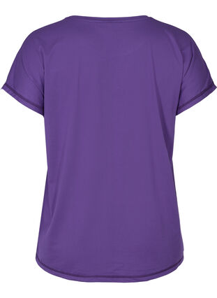 Einfarbiges Trainings-T-Shirt, Heliotrope, Packshot image number 1