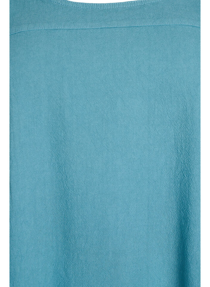 Kurzarm Kleid aus Baumwolle, Blau, Packshot image number 2