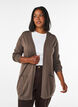 Lange Strickjacke aus einer Viskosemischung, Braun, Model image number 0
