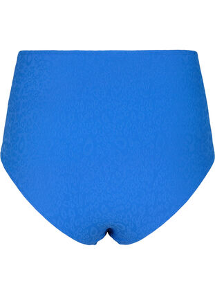 Bikini-Slip mit Leopardstruktur und hohem Bund, Palace Blue, Packshot image number 1