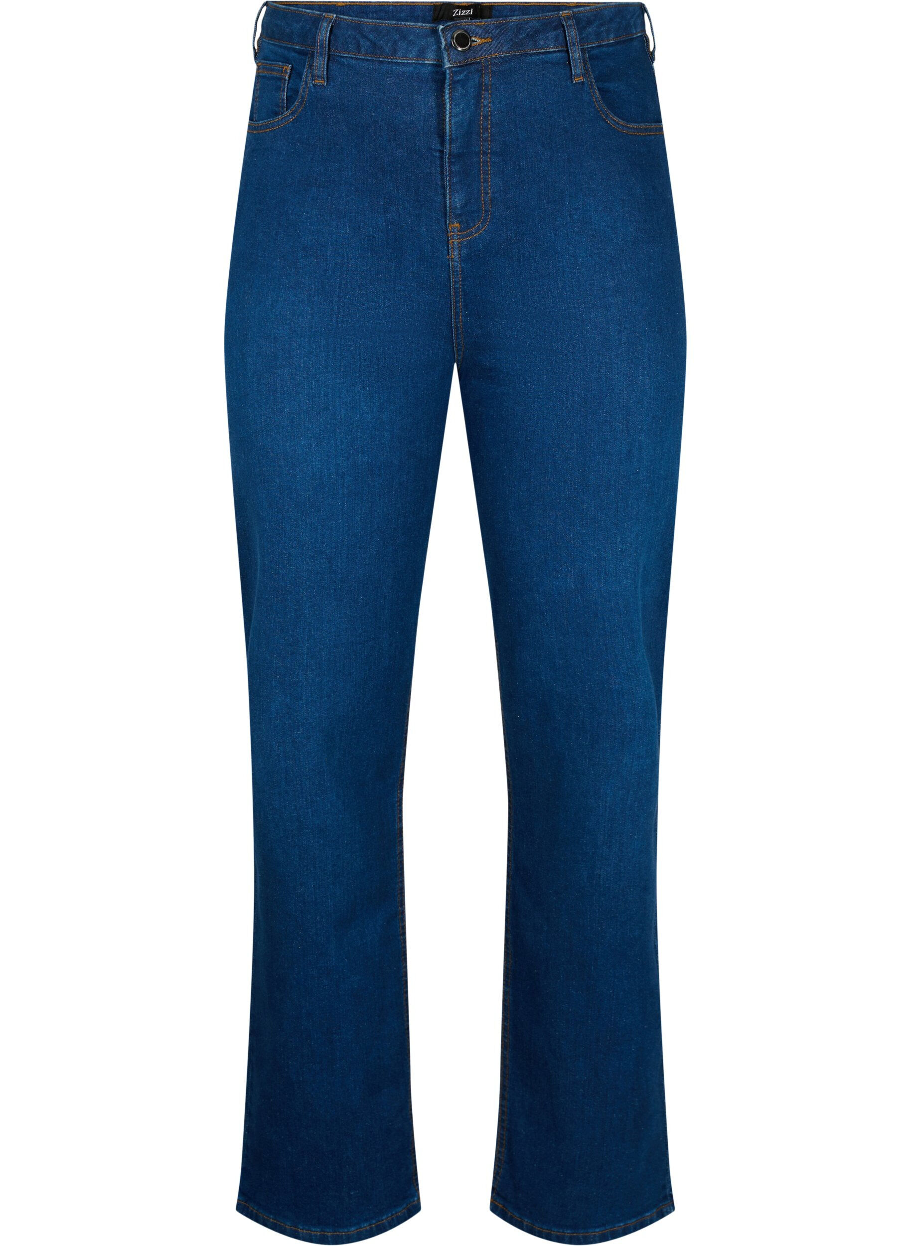 ZizziMegan-Jeans mit extra hoher Taille und normaler Passform, Dark blue, Packshot image number 0