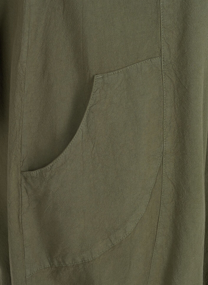 Kurzarm Kleid aus Baumwolle, Gr&uuml;n, Packshot image number 2