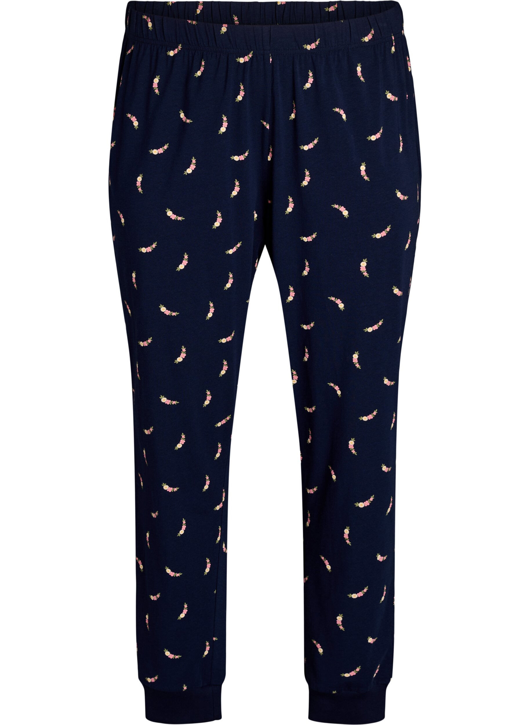 ZizziBedruckte Pyjamahose, Blau, Packshot image number 0