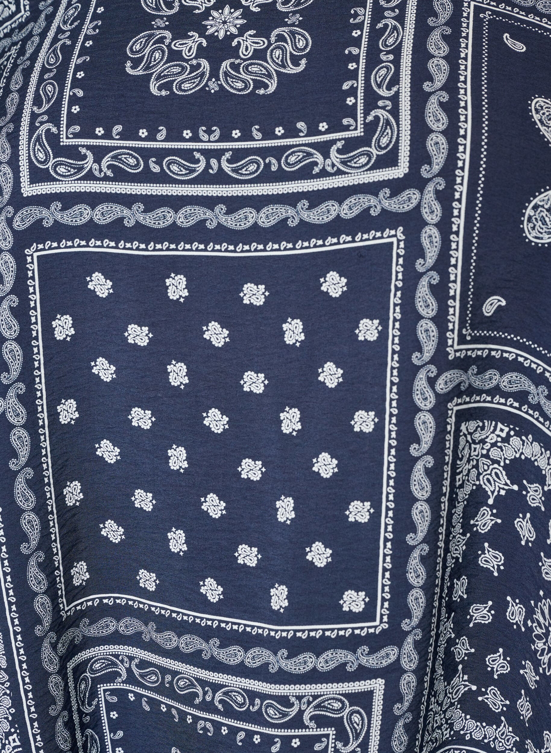 ZizziBluse aus Viskose mit Paisleymuster und Ballon&auml;rmeln, Blau, Packshot image number 2