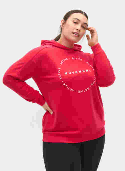 Sweatshirt mit Kapuze und Textprint