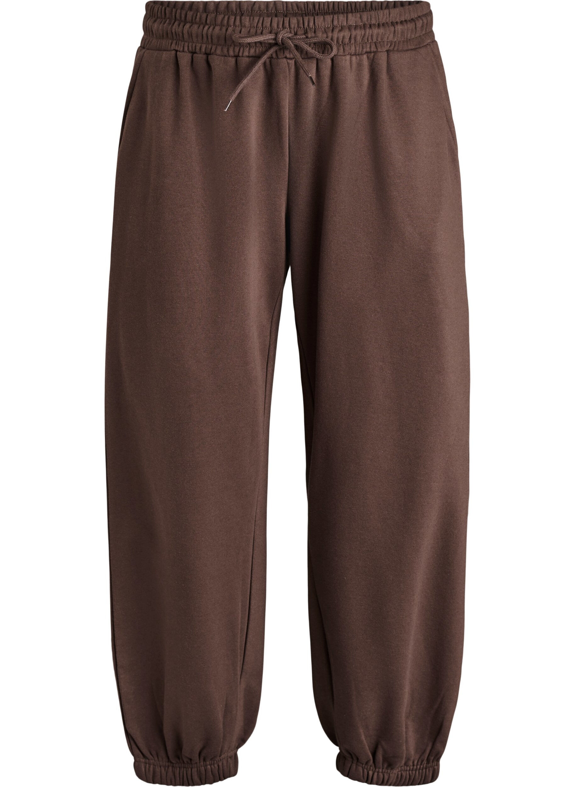 ZizziHoch taillierte Sweatpants mit Taschen, Braun, Packshot image number 0