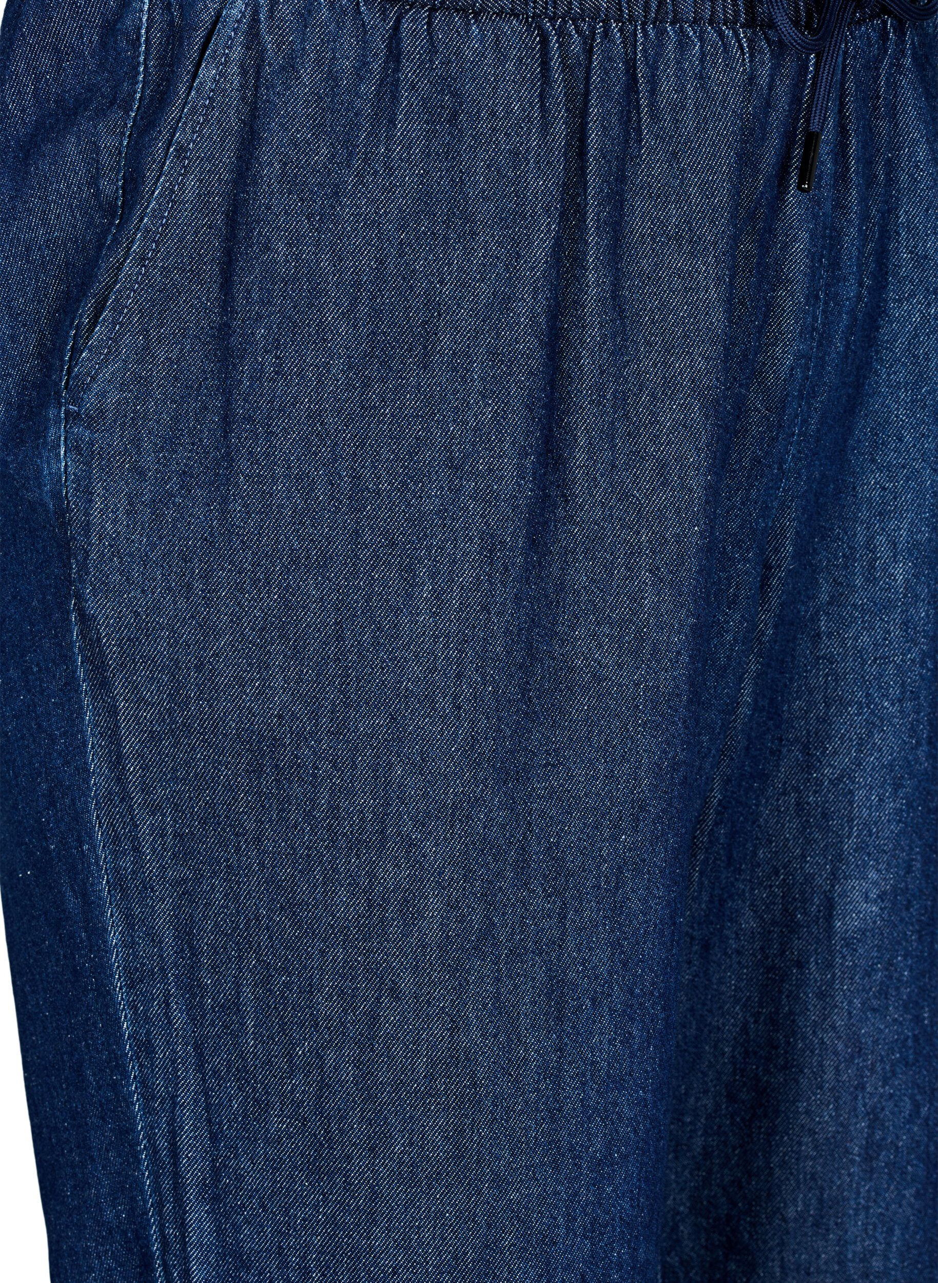 ZizziGerade geschnittene Jeans mit elastischem Bund, Blau, Packshot image number 2