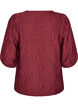 Bluse mit Struktur und 3/4-&Auml;rmeln, Rot, Packshot image number 1