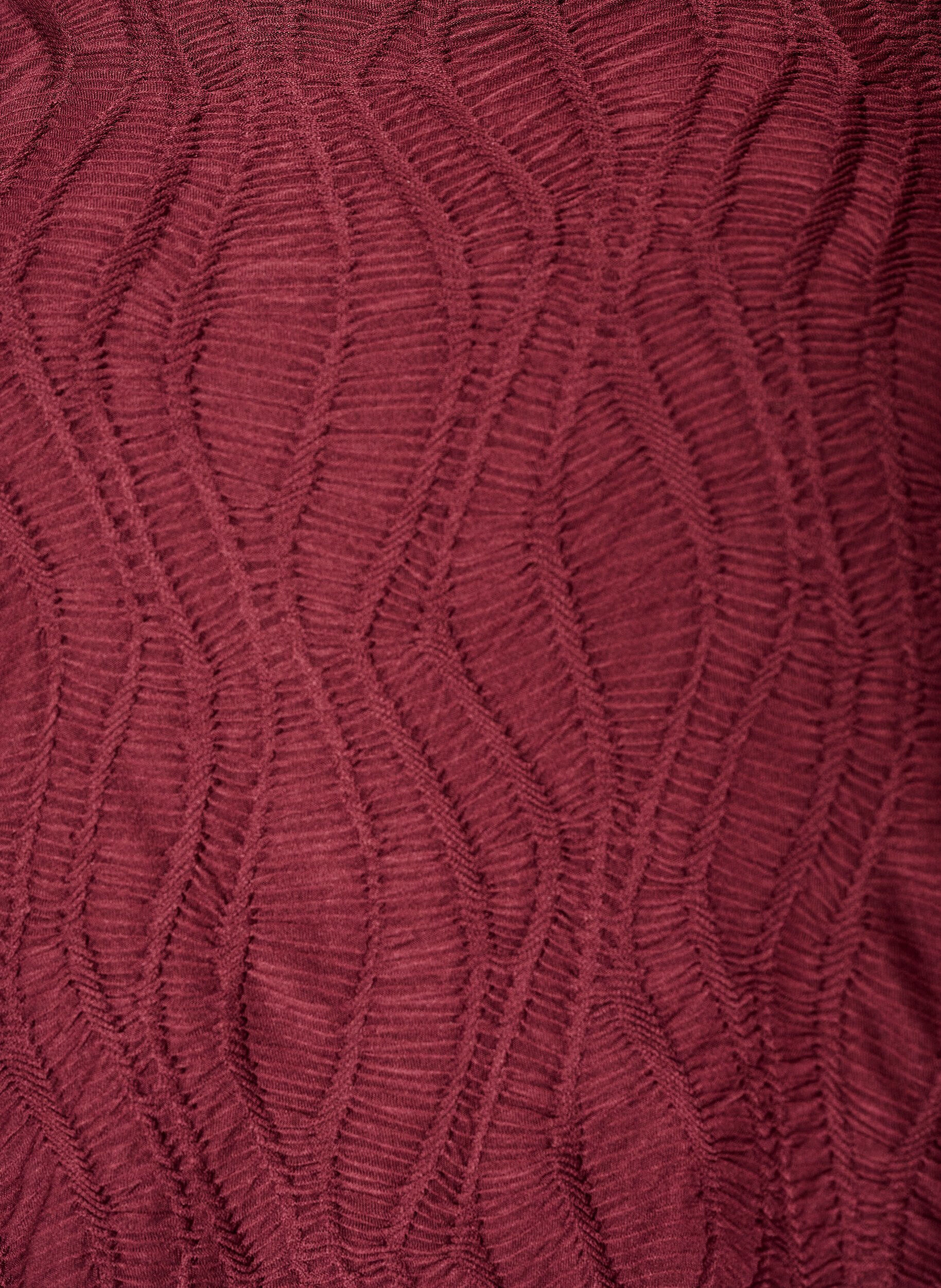 ZizziBluse mit Struktur und 3/4-&Auml;rmeln, Rot, Packshot image number 2