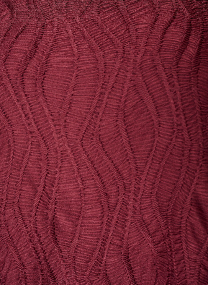 Bluse mit Struktur und 3/4-&Auml;rmeln, Rot, Packshot image number 2