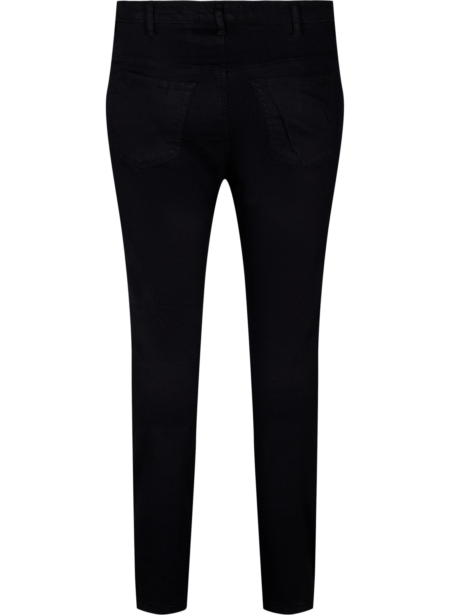 Zizzi Amy Jeans Super Slim mit Schn&uuml;rdetail, Black, Packshot image number 1