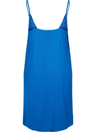 Einfarbiges Trägerkleid aus Viskose, Victoria blue, Packshot image number 1