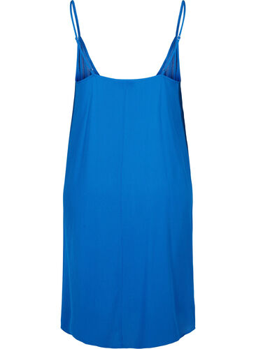 Einfarbiges Trägerkleid aus Viskose, Victoria blue, Packshot image number 1