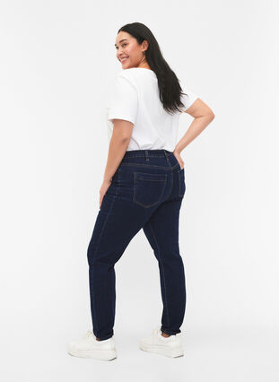 Slim Fit Emily Jeans mit normaler Taille, Dark blue, Model image number 1