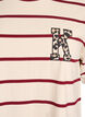 T-Shirt mit Streifen und Leoparden-Detail, Beige, Packshot image number 2