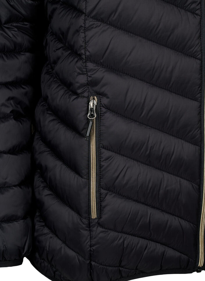Leichte Steppjacke mit Kapuze, Schwarz, Packshot image number 2