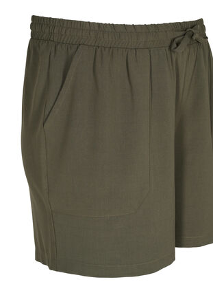 Lockere Shorts mit Taschen, Dark Olive, Packshot image number 2