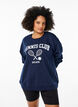 Sportliches Sweatshirt mit Aufdruck, Blau, Model image number 0