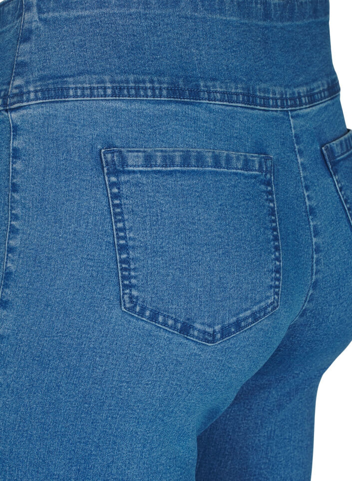 Elastische Jeggings mit hoher Taille, Blau, Packshot image number 3