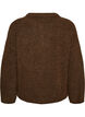 Locker gestrickte Bluse mit Alpaka und Wolle, Braun, Packshot image number 1