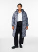 Lange Camouflage-Steppjacke, Grau, Model image number 1