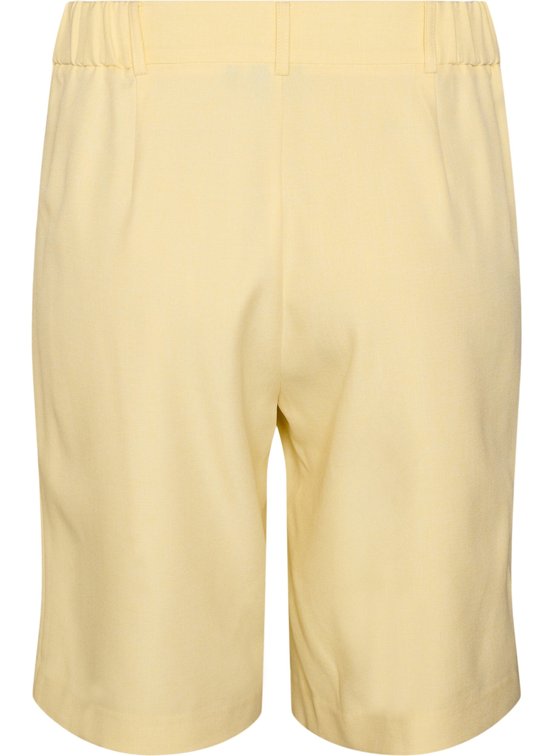 ZizziLockere Bermudashorts mit hoher Taille, Gelb, Packshot image number 1