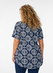 Bluse mit kurzen &Auml;rmeln und V-Ausschnitt, Blau, Model image number 2