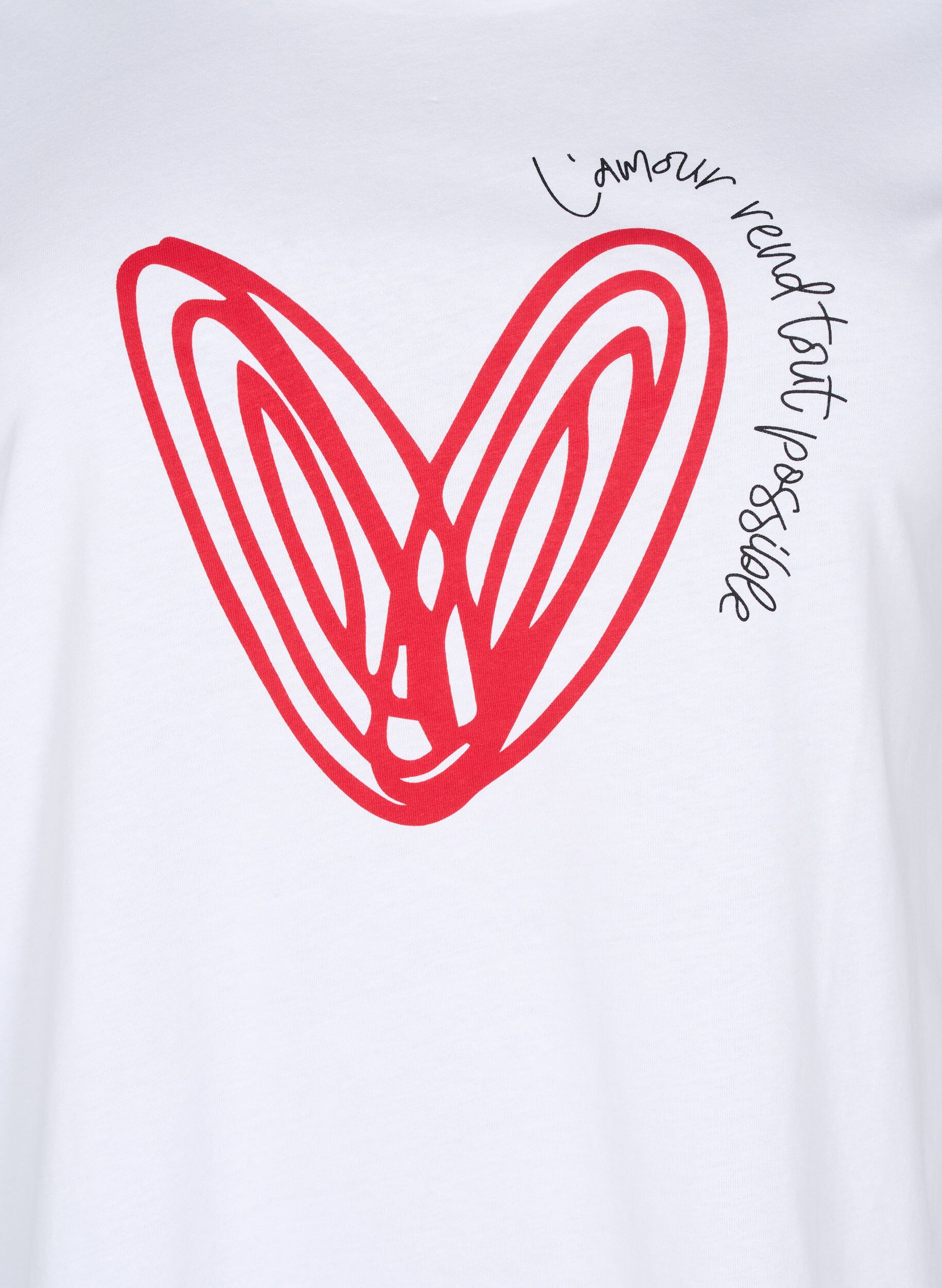 ZizziBaumwoll-T-Shirt mit Motiv, Bright W. w. Heart, Packshot image number 2