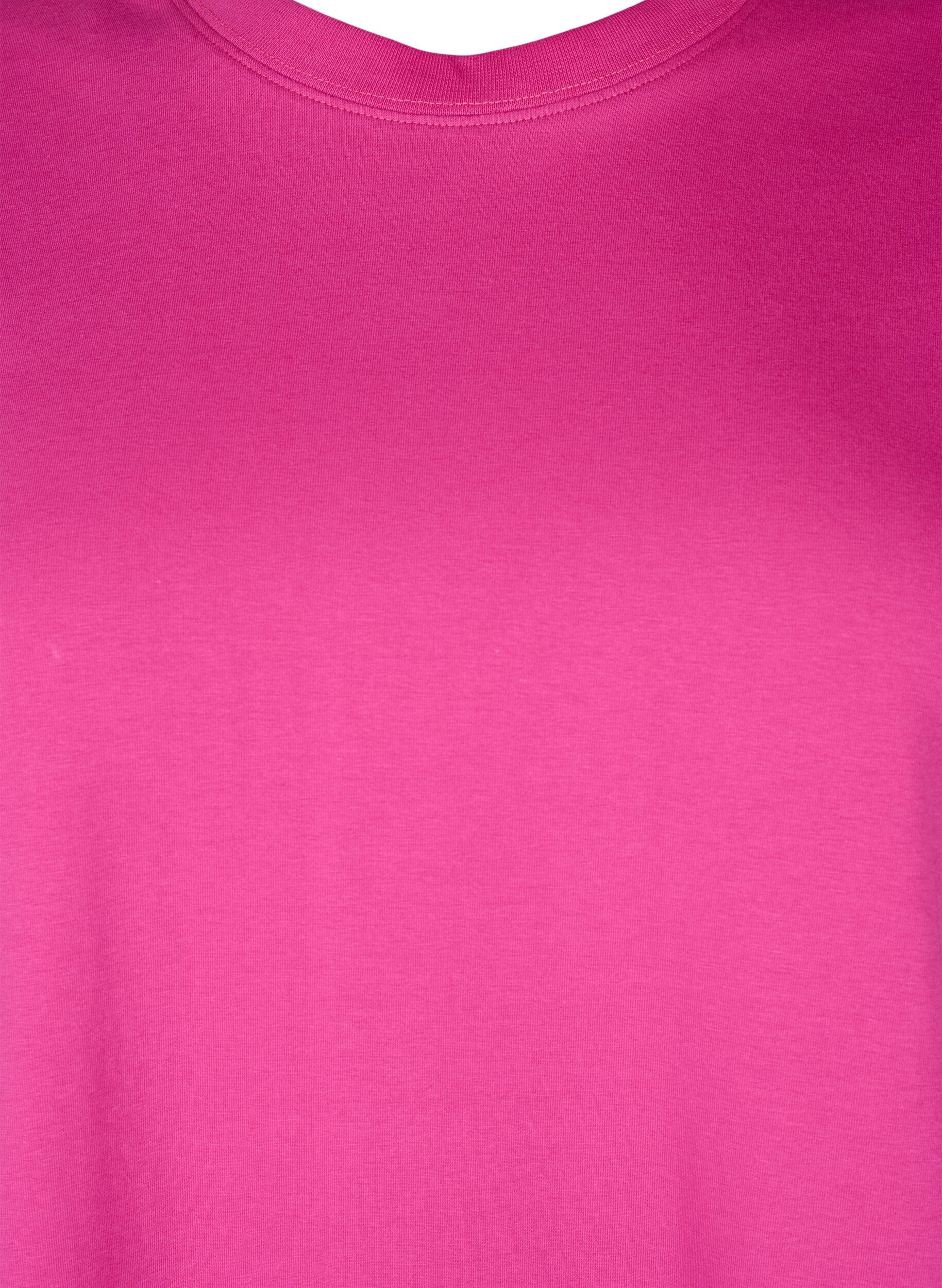 ZizziT-Shirt aus Bio-Baumwolle mit Rundhalsausschnitt, Raspberry Rose, Packshot image number 2