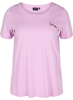 Kurzarm T-Shirt mit Print, Violet Tulle, Packshot image number 0