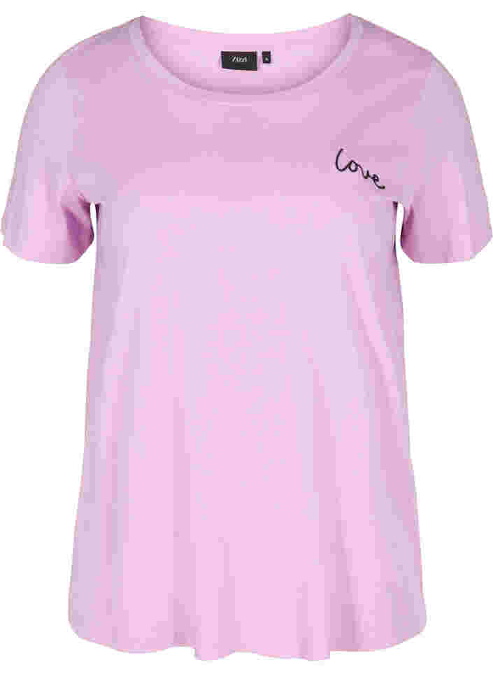 Kurzarm T-Shirt mit Print, Violet Tulle, Packshot image number 0