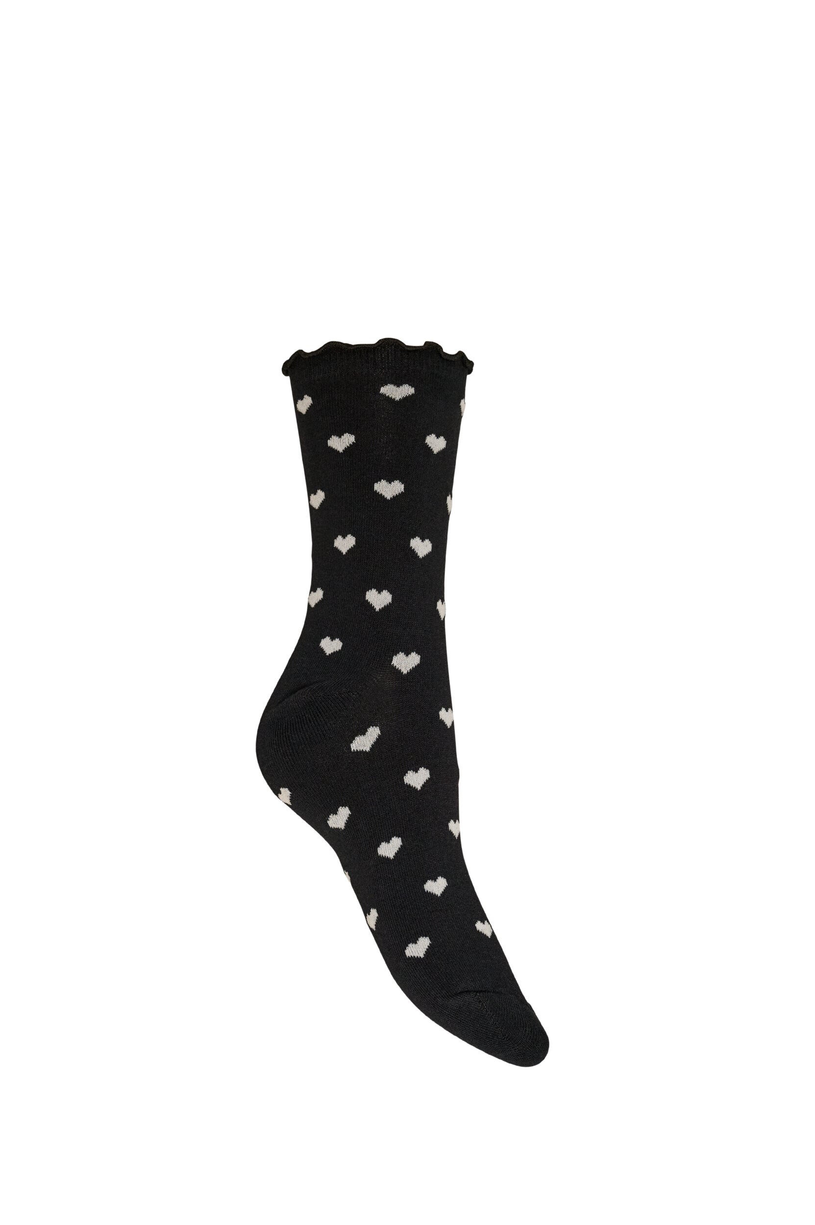 ZizziSocken aus Baumwolle mit Mustern, Schwarz, Packshot image number 1