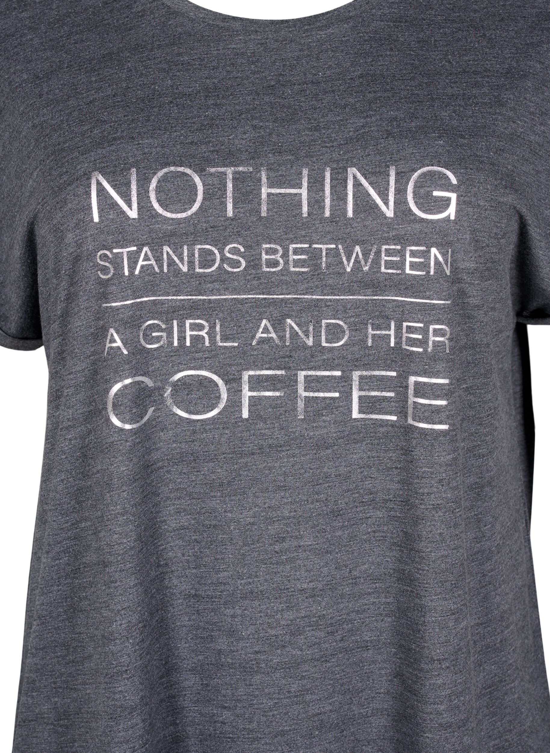 ZizziKurz&auml;rmliges Nachthemd mit Textdruck, , Packshot image number 2