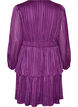 Knielanges Kleid mit transparenten Streifen und Wickeleffekt, Lila, Packshot image number 1