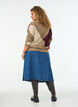 A-Linien-Jeansrock mit gewellter Knopfleiste, Blau, Model image number 1