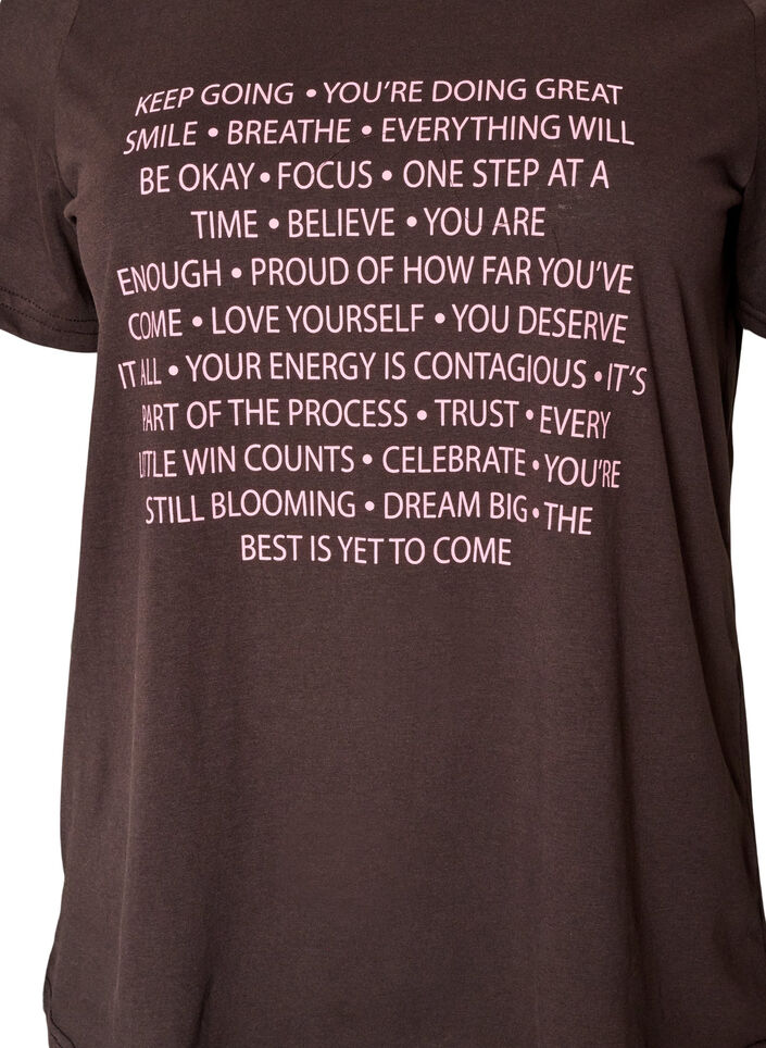 T-Shirt mit Print, Braun, Packshot image number 2