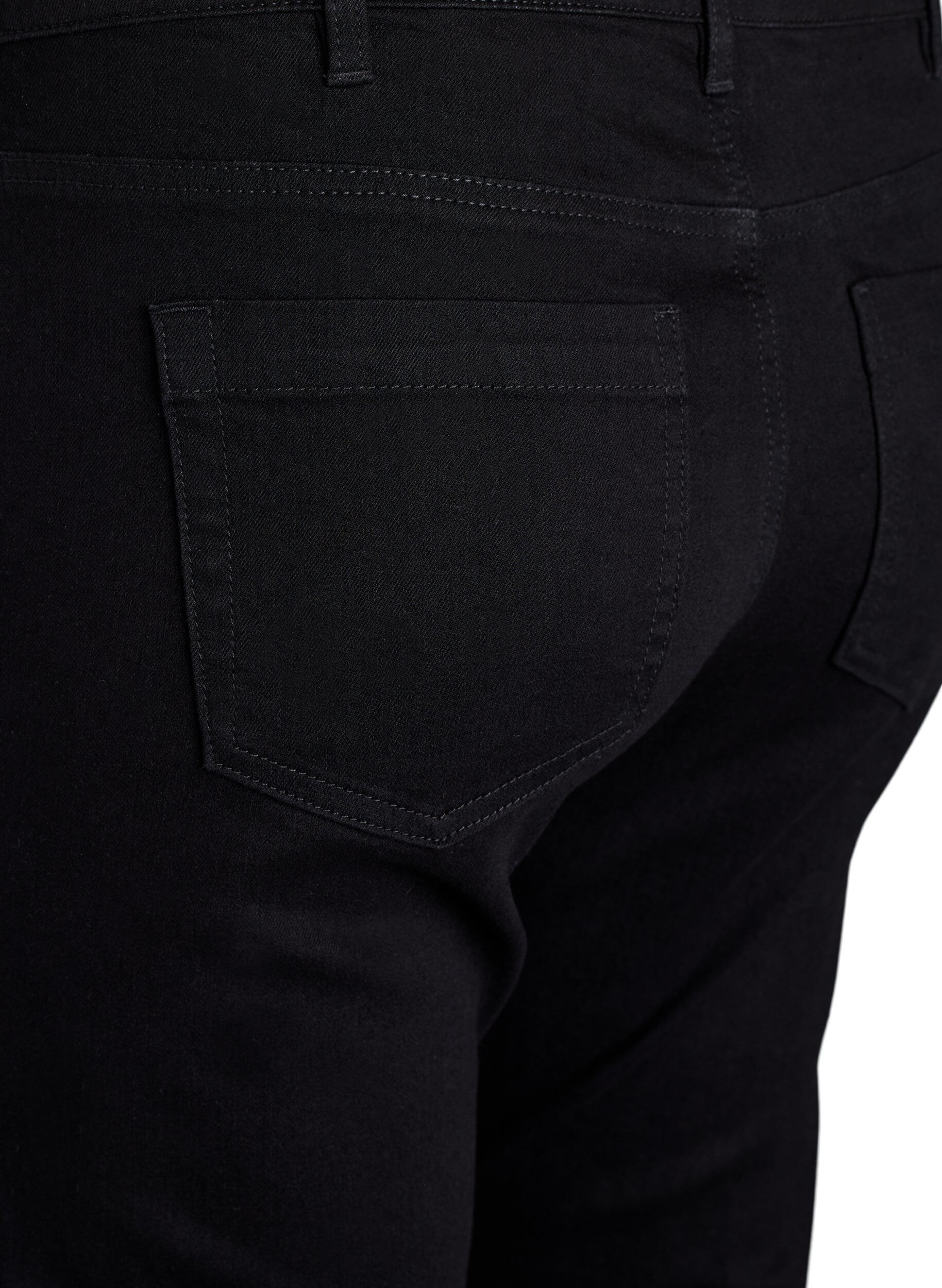 ZizziSlim Fit Emily Jeans mit normaler Taille, Schwarz, Packshot image number 3