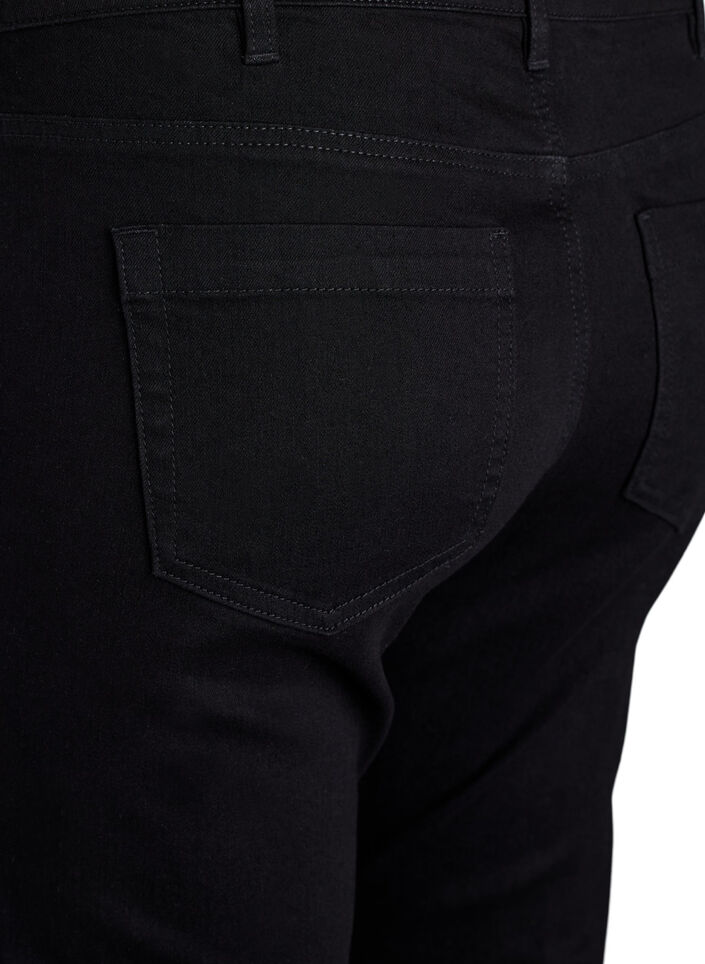 Slim Fit Emily Jeans mit normaler Taille, Schwarz, Packshot image number 3