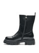 Chelsea-Boot mit chunky Sohle und gerippten Eins&auml;tzen, Schwarz, Packshot image number 3