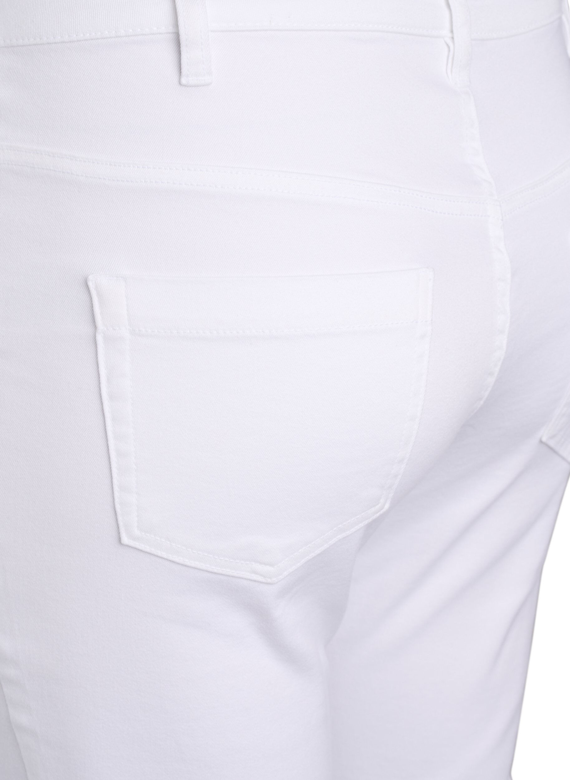 ZizziSlim Fit Emily Jeans mit normaler Taillenh&ouml;he, Wei&szlig;, Packshot image number 3