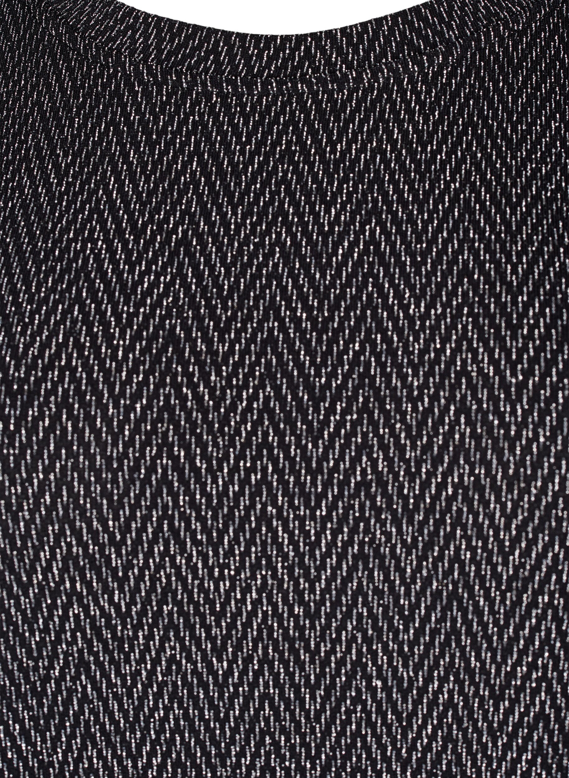 ZizziKleid mit Zickzackmuster und Glitzer, Silver ZigZagShimmer, Packshot image number 2