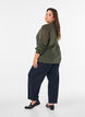 Strickjacke mit Lochmuster, Gr&uuml;n, Model image number 2