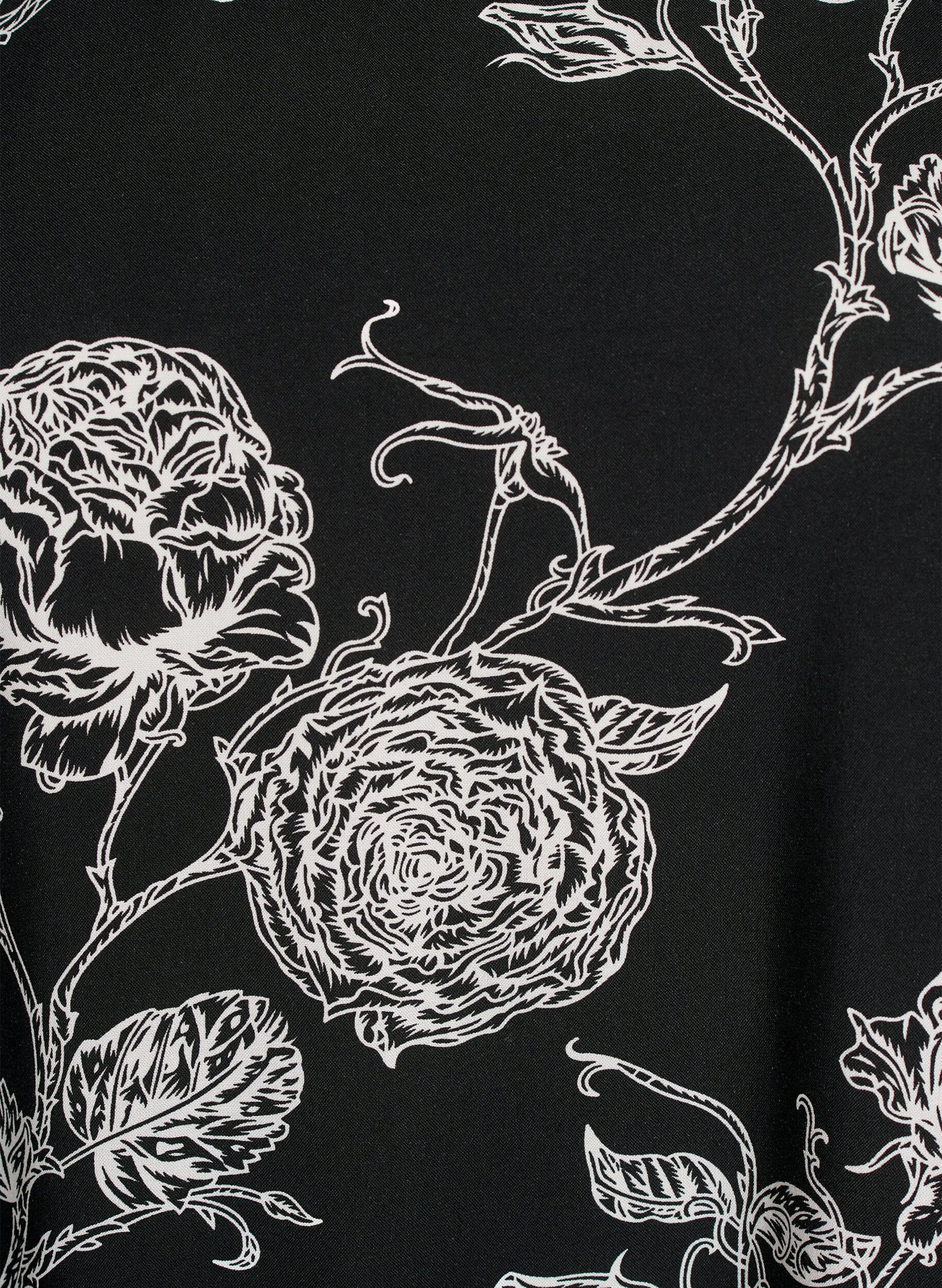 ZizziKleid aus Viskose mit Schnittlinie, Schwarz, Packshot image number 2