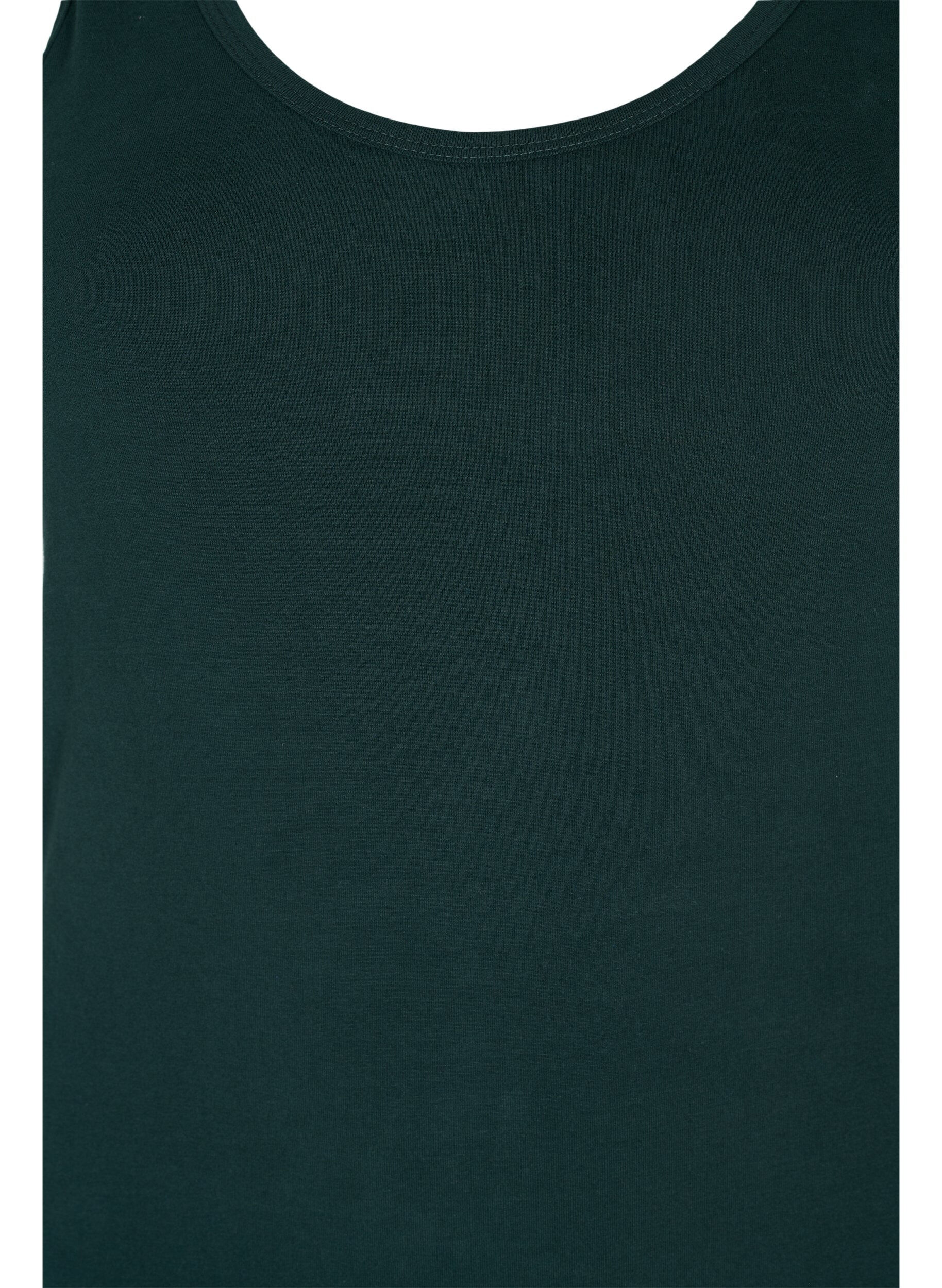 ZizziEinfarbiges basic Top aus Baumwolle, Gr&uuml;n, Packshot image number 2